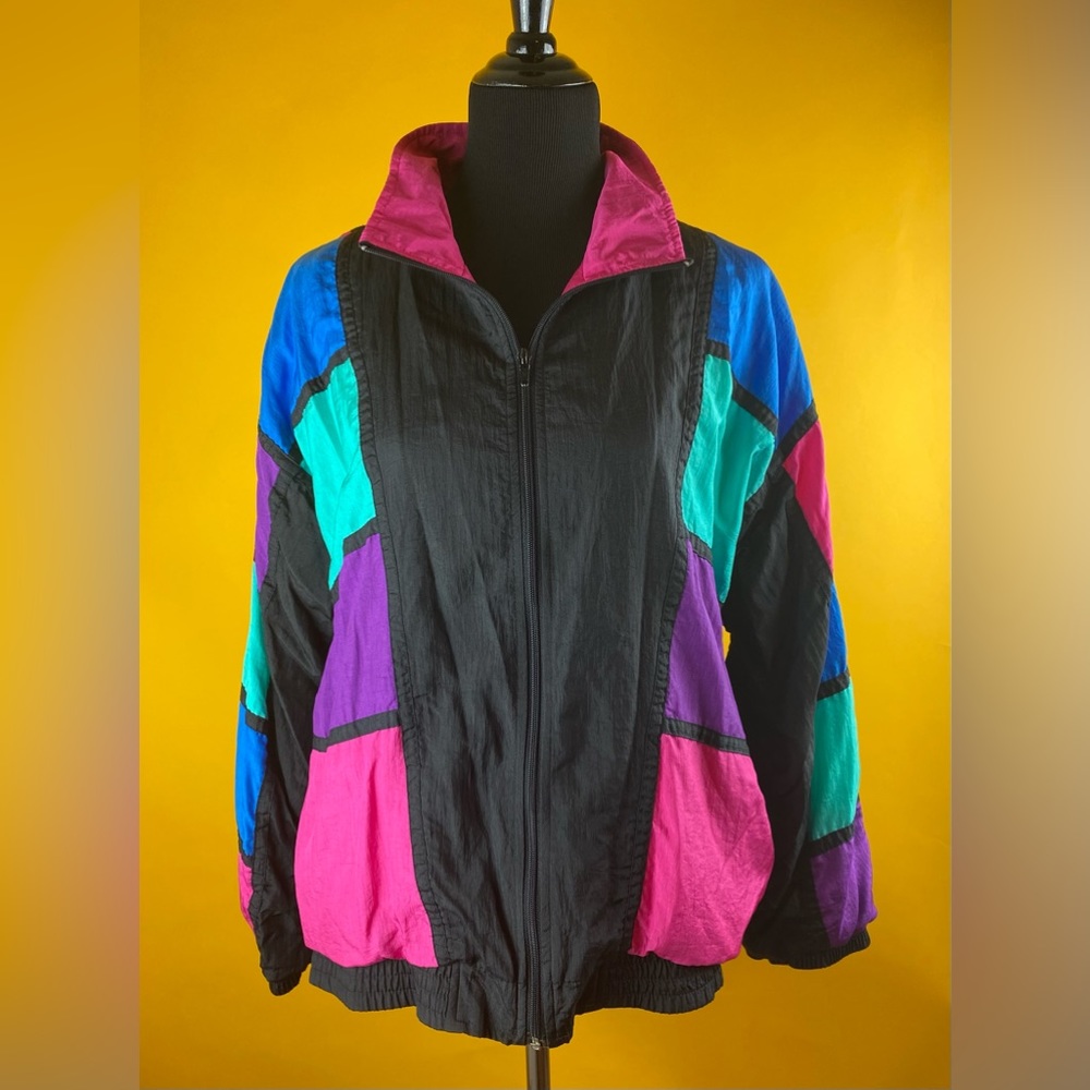 Large Lavon Color Block Jacket - image 2